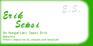 erik sepsi business card